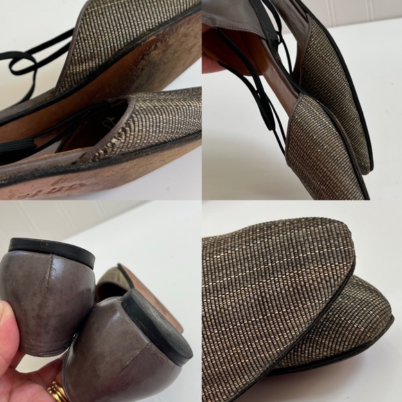 Giorgio Armani pointed toe flats T-strap Mary Jane IT 37 1/2 US 7 made in Italy - Picture 14 of 16